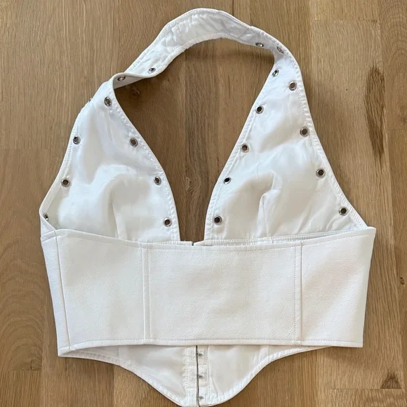 White Studded Halter Top - Picture 4 of 4